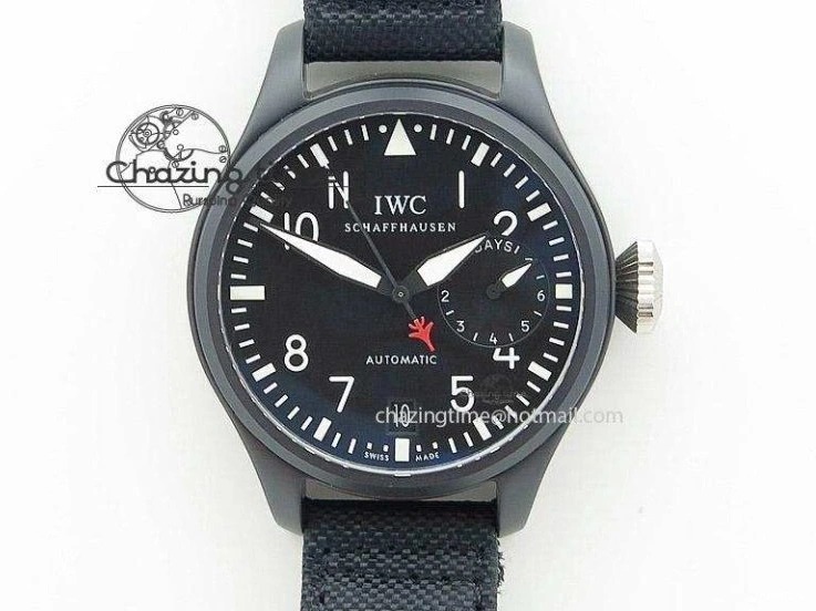 MIROTIME 0405 Big Pilot IW501005 Real Bronze ZF 1:1 Best Edition Black Dial on Brown Leather Strap A Sleek 7192